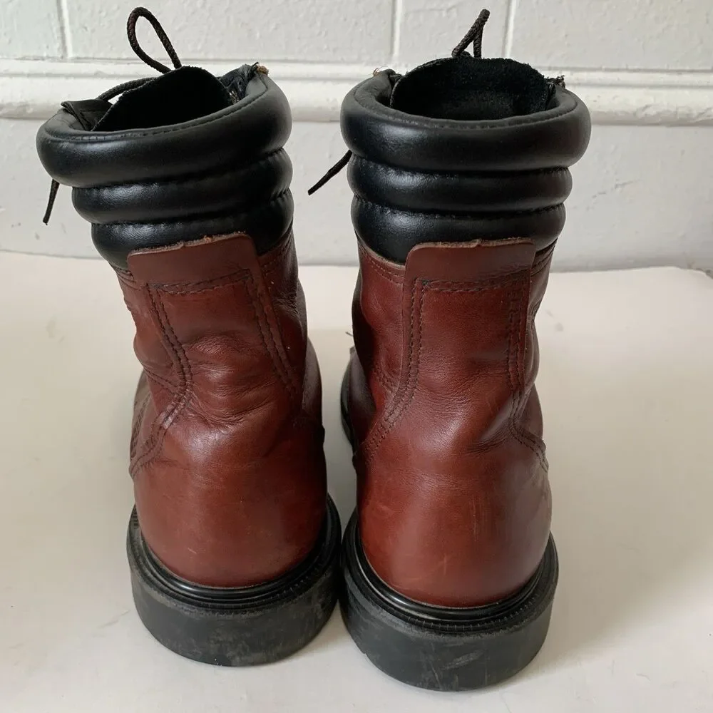 Red Wing Boots 402 SuperSole Mens 8.5 Lace Up 8” Soft Moc Toe Work Brown Leather